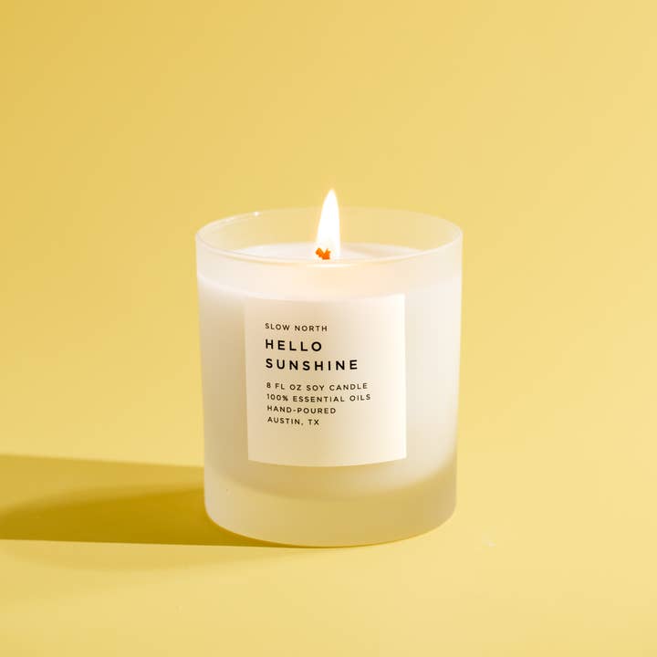 Hello Sunshine (Grapefruit, Geranium, Lime) Non-Toxic Candle for wholesale by Slow North