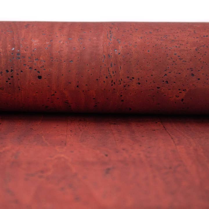Meninas Bonitas Cork – material para artesanato por atacado – Tecido de Cortiça Portuguesa Vermelho Escarlate COF-155
