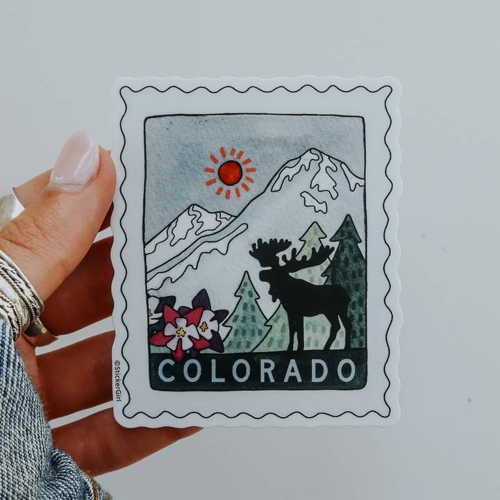 Autocollant Vinyle Timbre Orignal du Colorado pour la vente par Sticker Girl