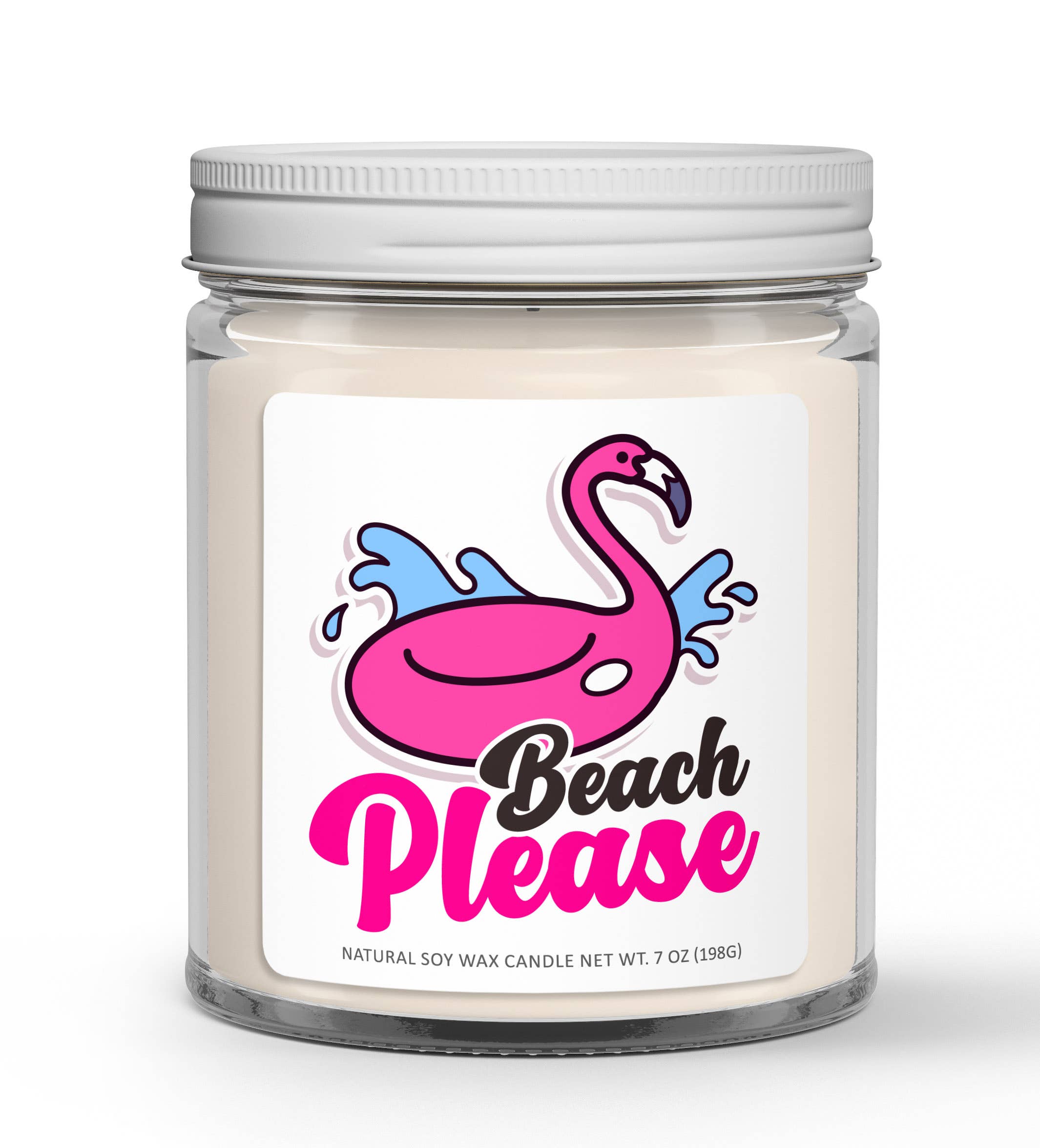 Wi-Wear - Wholesale Jar/Filled Candle - Beach Please Soy Candle - Beach & Summer Candle0