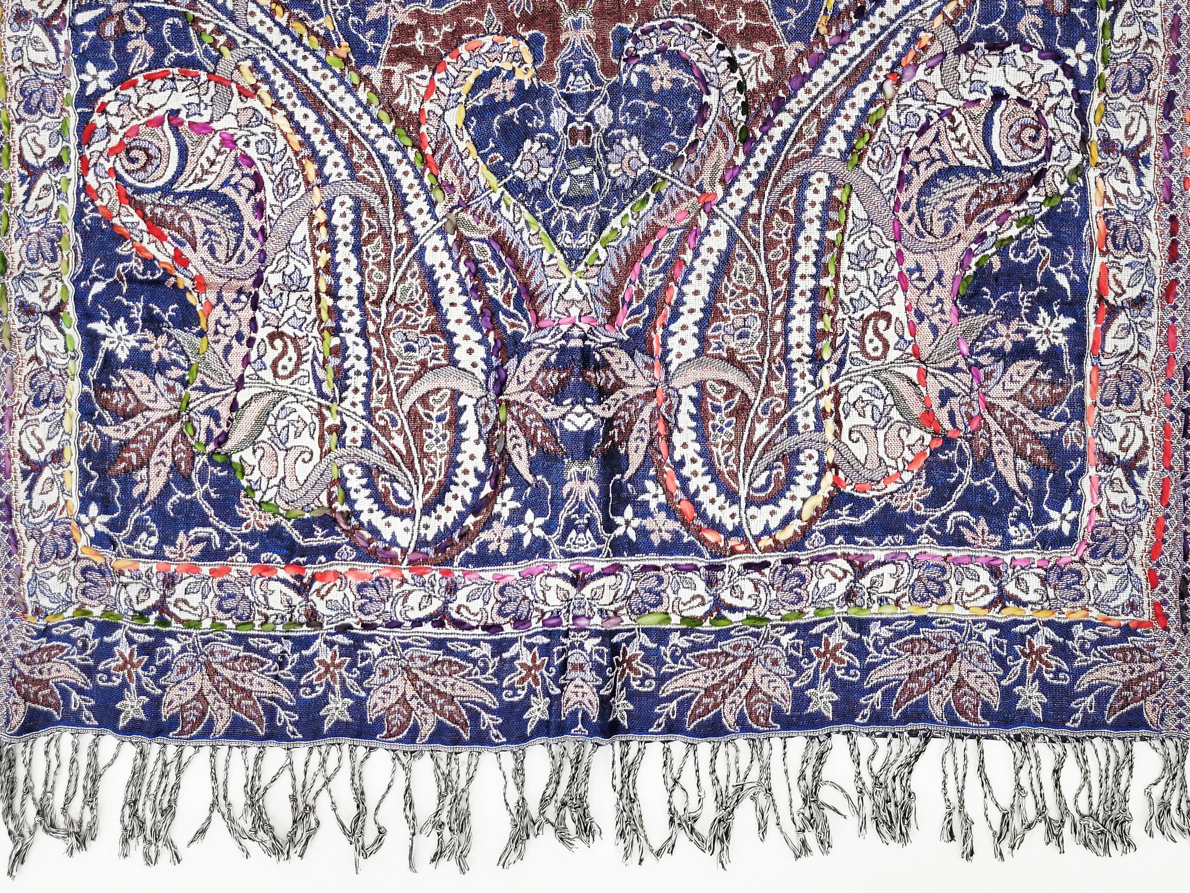 Raj Trading & Imports (USA) Inc. - Wholesale Scarf - Women's - Amanda Thick Stitch Embroidered Scarf Shawl13