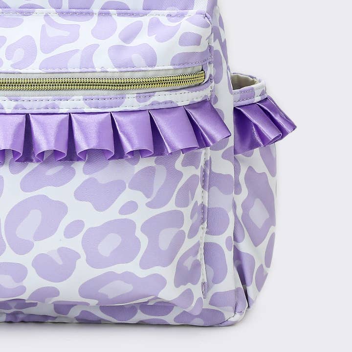 sassy kids palace - Wholesale Backpack - Kids - Cheetah Printed Girls Ruffle Backpack
