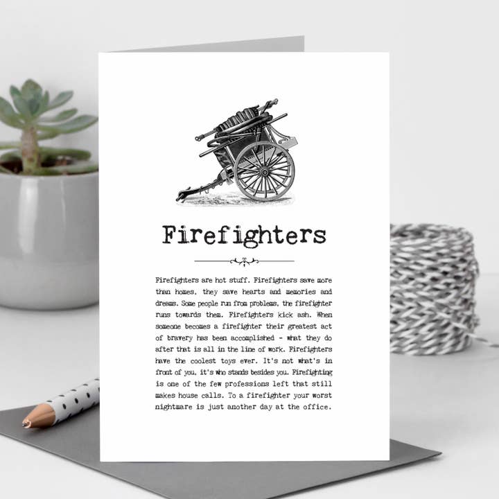 Coulson Macleod (U.S. Duties Paid) – wholesale Vardagliga hälsningskort – Brandmanskort, Brandbekämpningsyrke