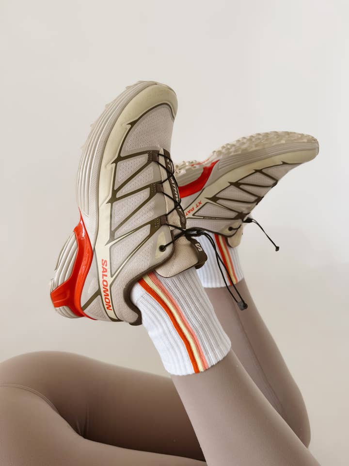 Happiest Hour - Wholesale Socks - Women's - Happy Vertical Stripe Pilates Grip Sock3