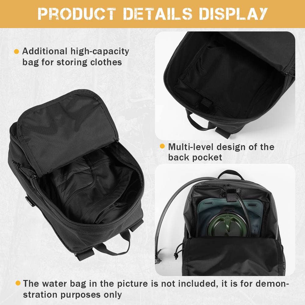 Antarctica Outdoors - Wholesale Backpack - Unisex - Votagoo D3 Flat Pack 2.0 Tactical Expandable Backpack Multi-purposed MOLLE Pack Camo13
