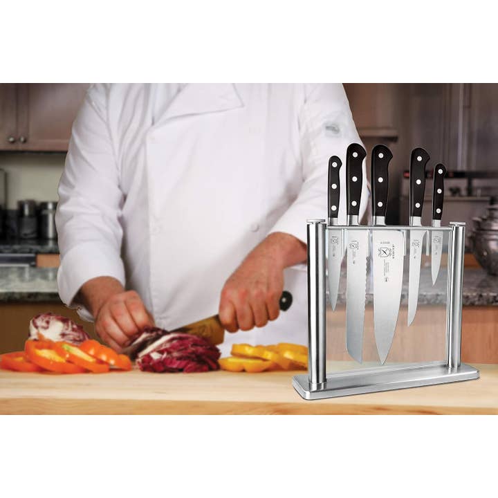 Barfly Mixology Gear & Mercer Culinary - Wholesale Knife Set - Renaissance 6-Piece Forged Knife Block Set, Tempered Glass6