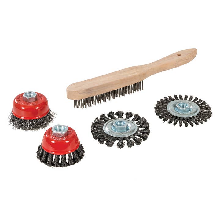 Mzs Gereedschap - Wholesale Kitchen Tool/Gadget - 5-piece wire brush, bowl brush and brush wheel set