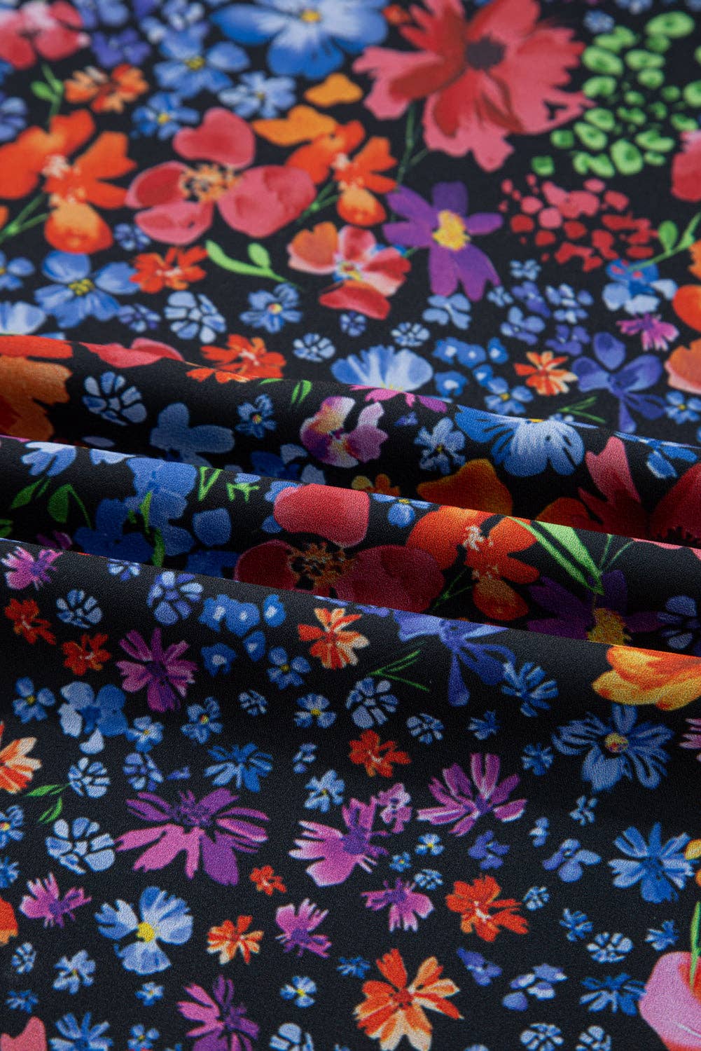 Blue Floral V-Neck Long Sleeve Maxi Dress for wholesale on Faire10