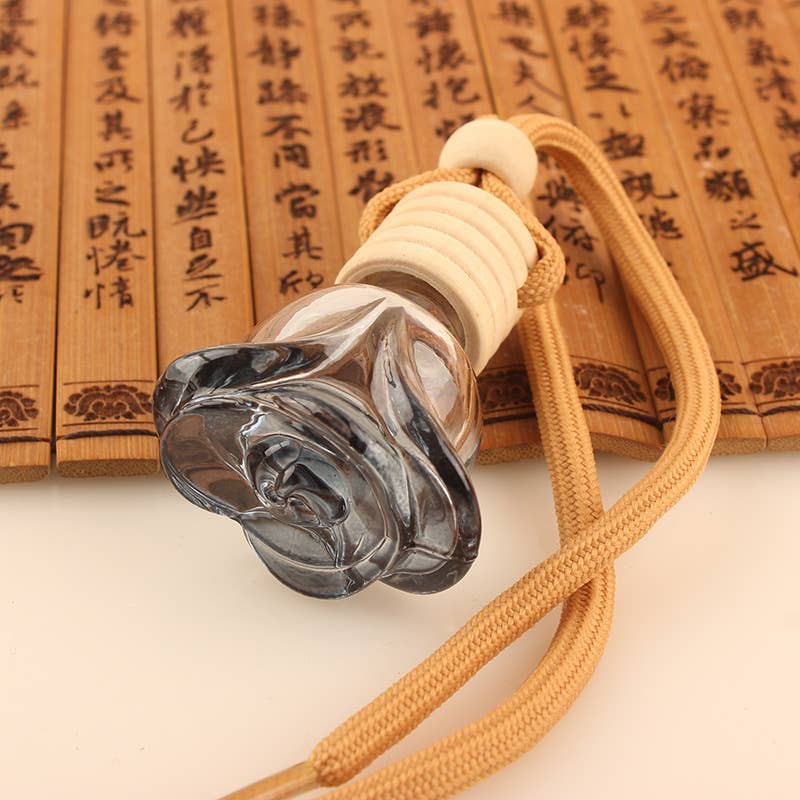 Candles Meta – Ambientador para carro – Unissexo por atacado – Purificador de ar colorido em forma de rosa para carro pendurado em garrafa vazia9