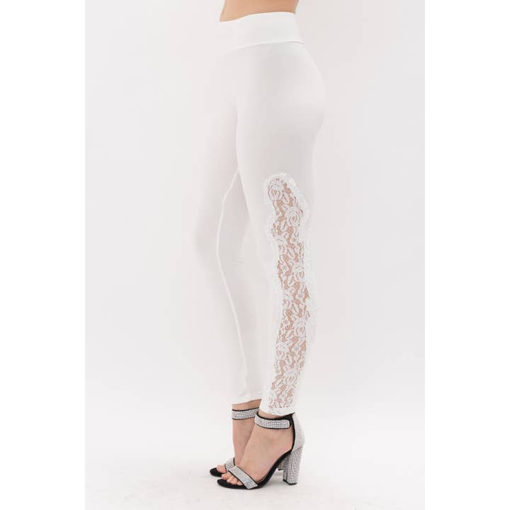 VOCAL - Wholesale Fashion Leggings - Women's - LEGGINGS AND LACE CONTRAST4
