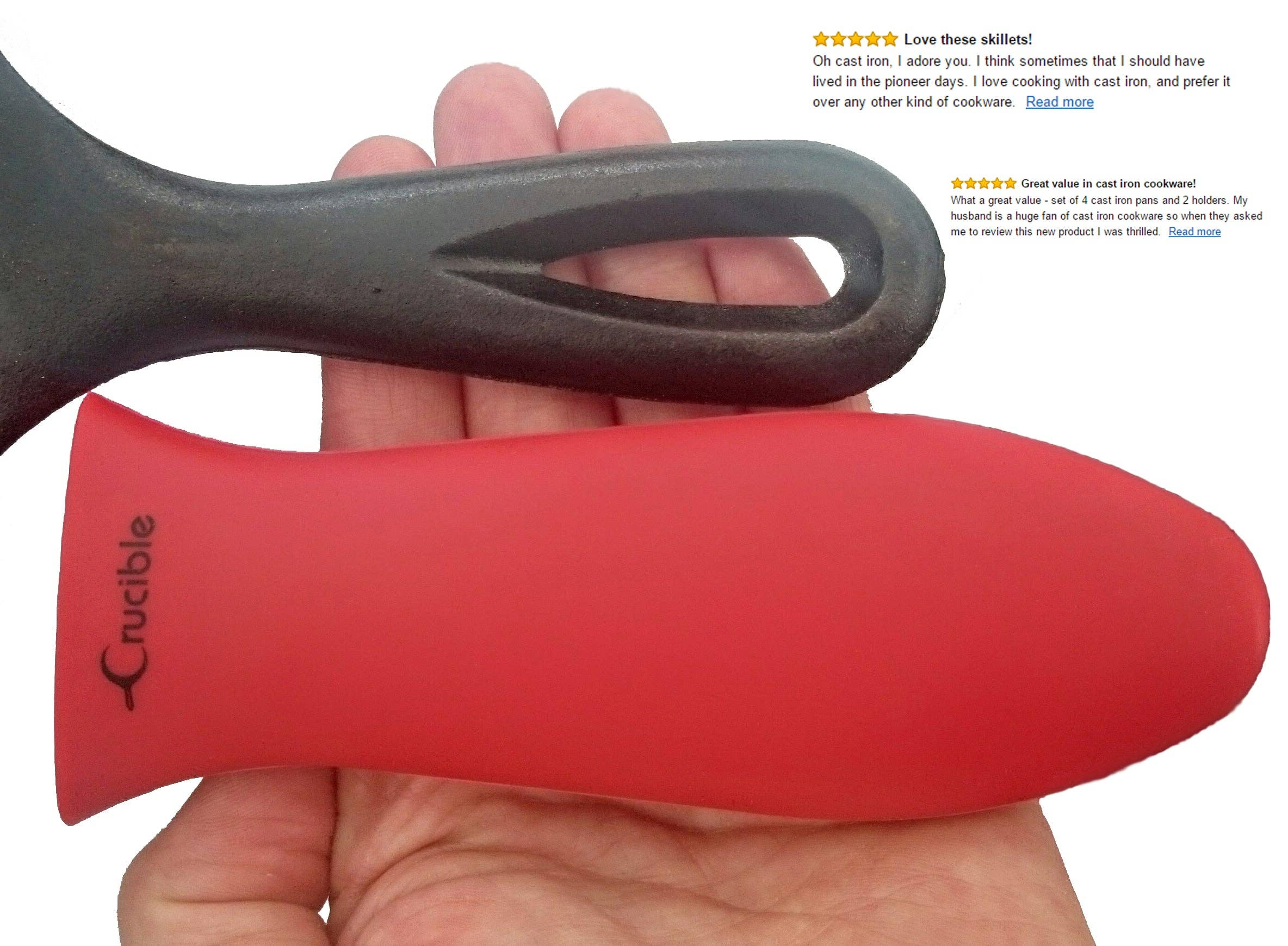 Crucible Cookware - Venta al por mayor Sartenes de hierro fundido - Juego de 4 sartenes de hierro fundido en diferentes tamaños1