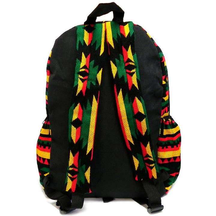 Pichincha - Wholesale Backpack - Women's - Large Rasta Tribal Striped Ecuadorian Backpack