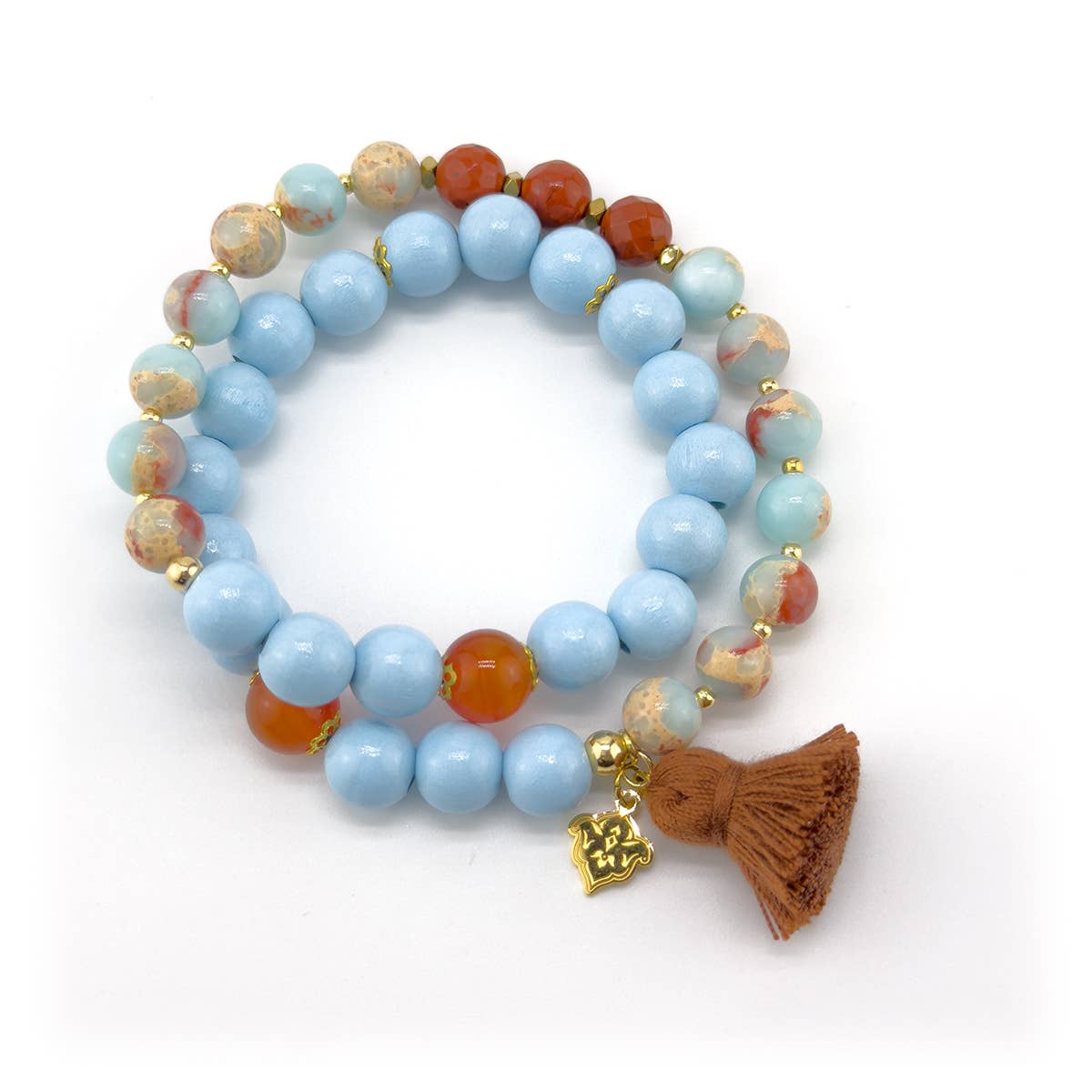 samsara collection - Wholesale Beaded Bracelet - Doppelter Mala-Jaspis-Power0