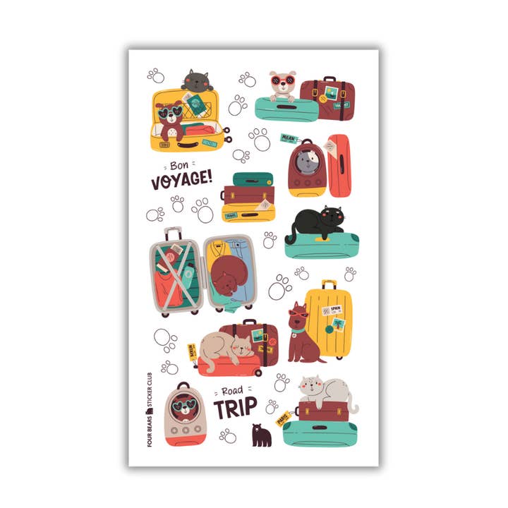 Travel Pets for wholesale by Four Bears Sticker Club