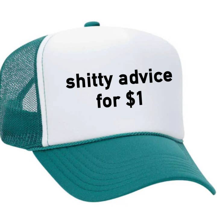 Inappropriate Trucker Hats - Wholesale Trucker Hat - Unisex - Shitty Advice for $1 Trucker Hat6