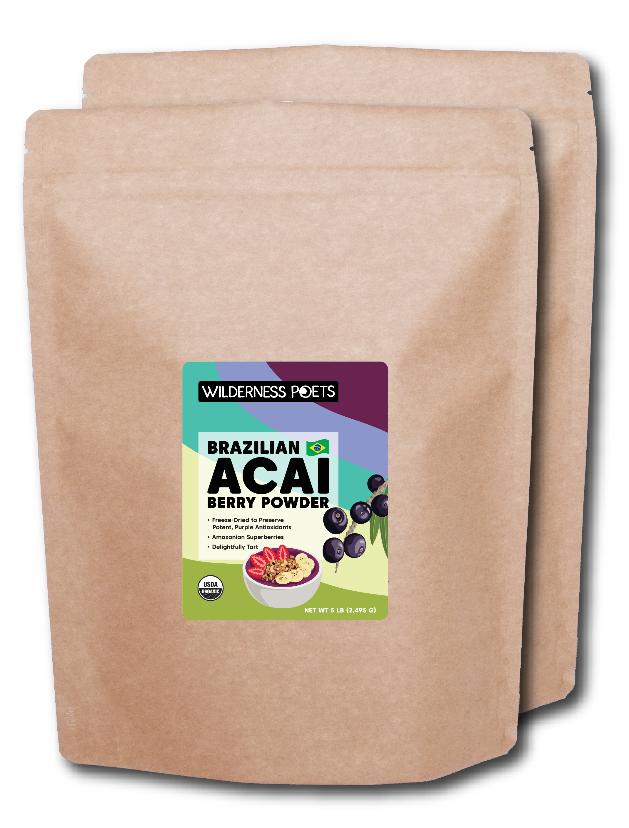 Wilderness Poets - Wholesale Protein/Superfood Powder - Organic, Freeze-Dried Acai Powder12