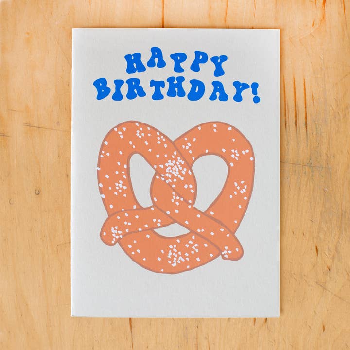 BIRTHDAY PRETZEL GREETING CARD for wholesale by Alphabet Studios
