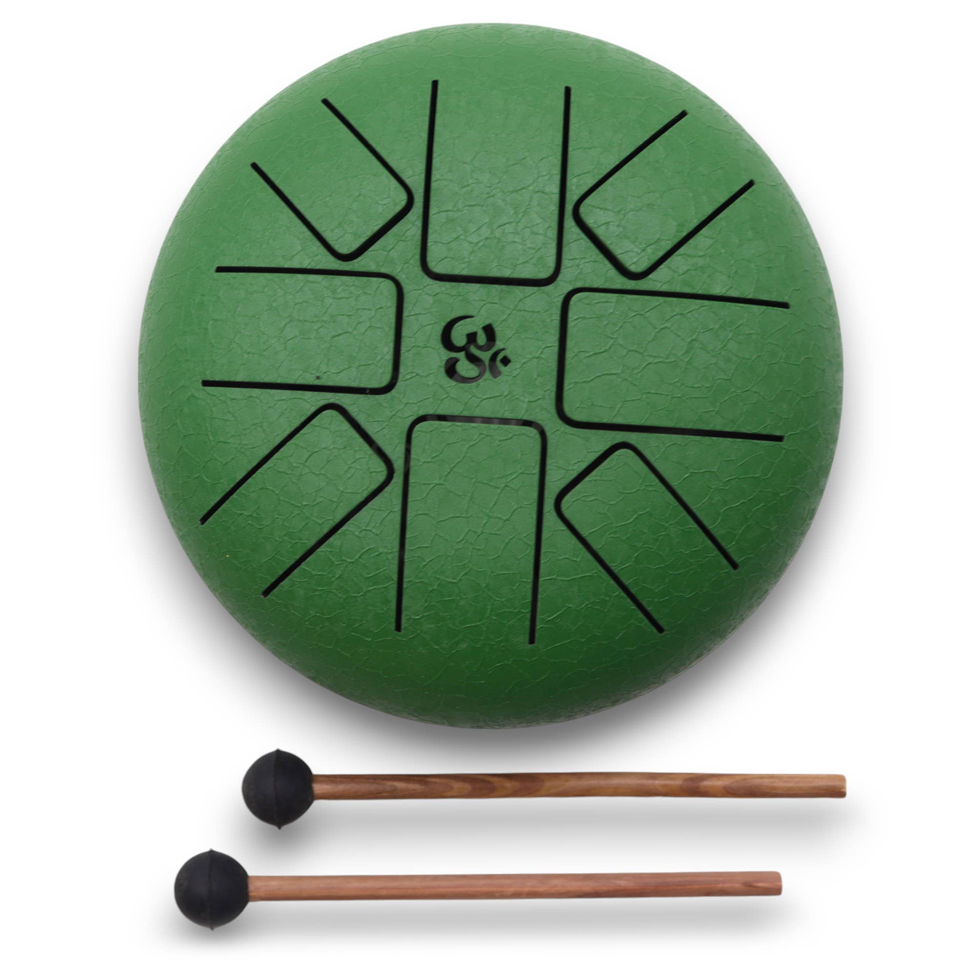 Ancient Wisdom – wholesale Musical instrument – Steel Tongue Drum Om Green - 16cm1