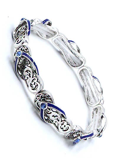 0011 PREMIERE – Pulseira com pendente por atacado – FR2094 Pulseira Flip Flop Flop Flp Flop Blue Sapphire AB0