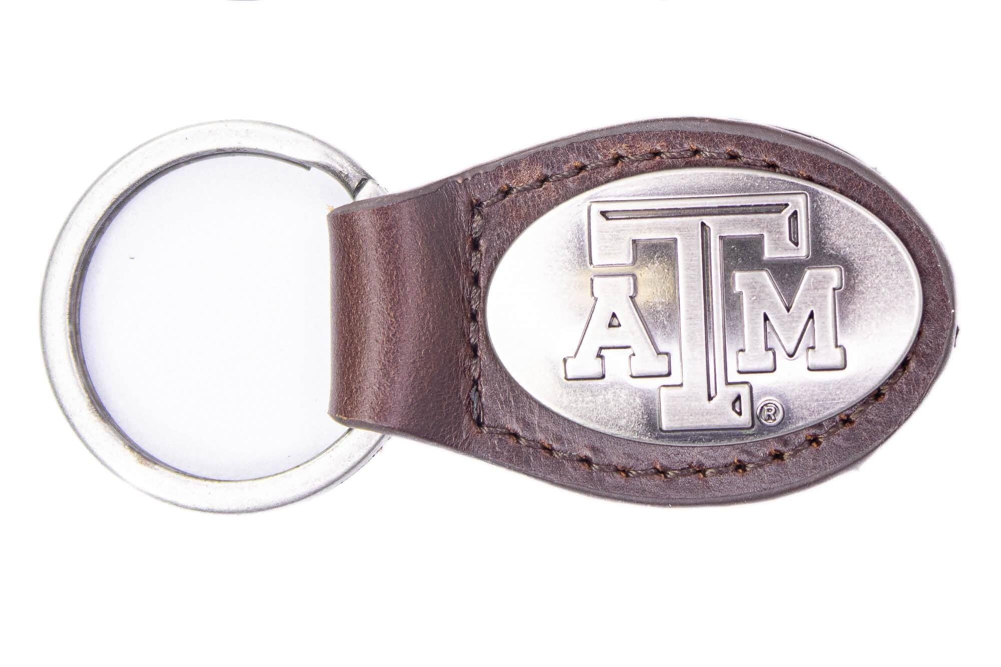 Zep-Pro - Wholesale Keychain - Unisex - Texas A&M Aggies Oval Leather Key Fob.0