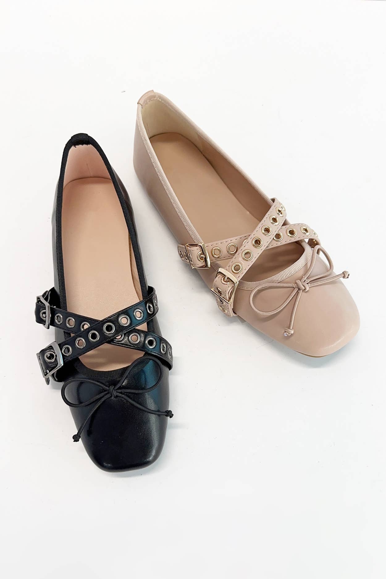 CCOCCI – Sapatos rasos por atacado – CALÇAS DE BALLET COM ALÇA CRUZADA TRUTH-95 COM LAÇO1