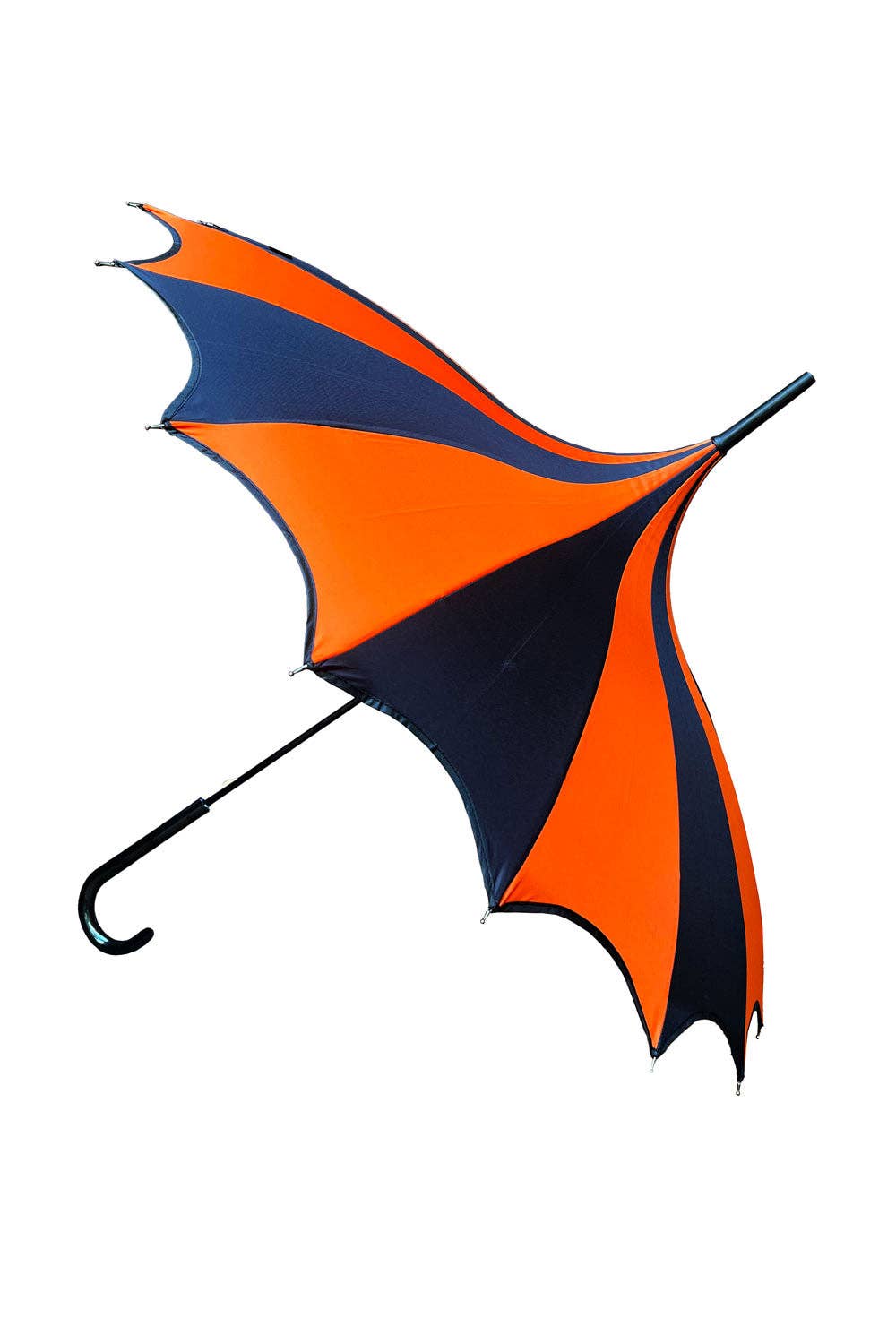 vampirefreaks - Wholesale Umbrella - Unisex - Halloween Batwing Pagoda Umbrella [BLACK/ORANGE STRIPED]1