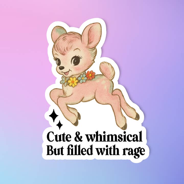 Filled with rage sticker, Funny sticker, Laptop sticker for wholesale by Radical Buttons