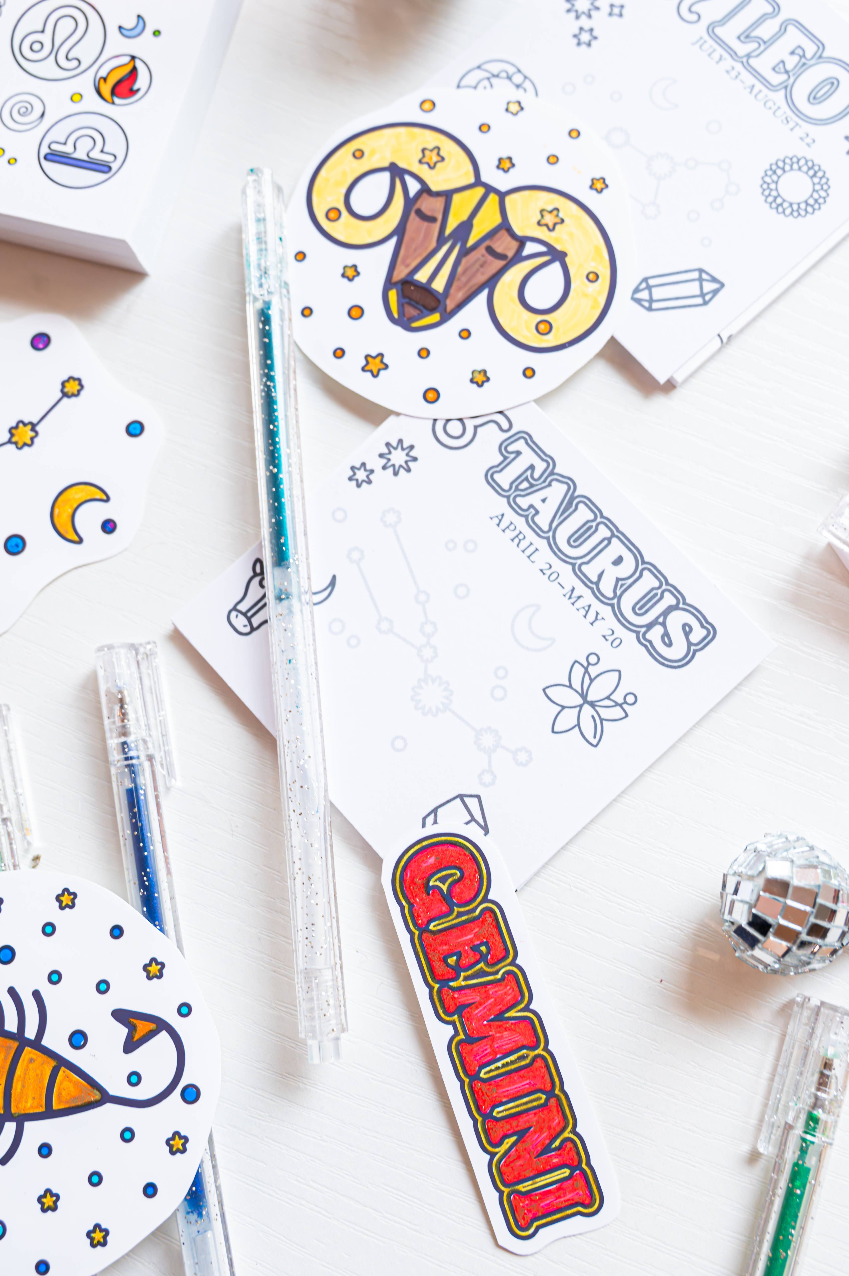 A Brighter Year – wholesale Pennor – Grabie x A Brighter Year — Färglägg kosmos glittergelpennor3