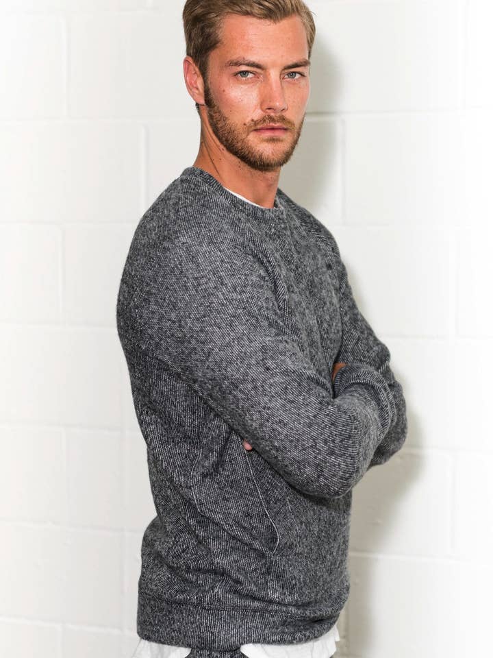 Mika Jaymes - Wholesale Sweatshirt – Men's - Men's Soft Knit Melange Kangaroo Pocket Pullover Sweater13