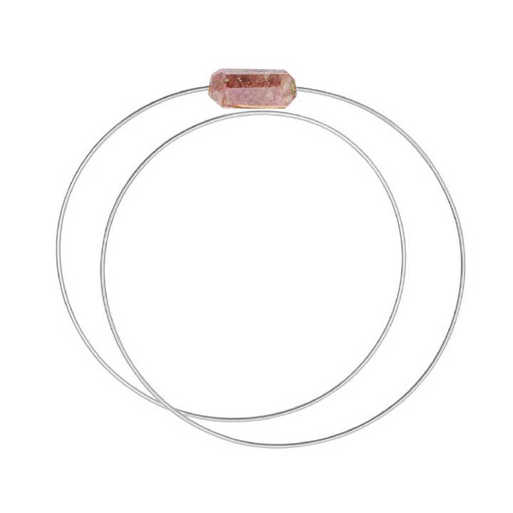 Circle Atomic Bangle with hand-cut Gemstones for wholesale by Melissa McArthur - Jewellery Made in London