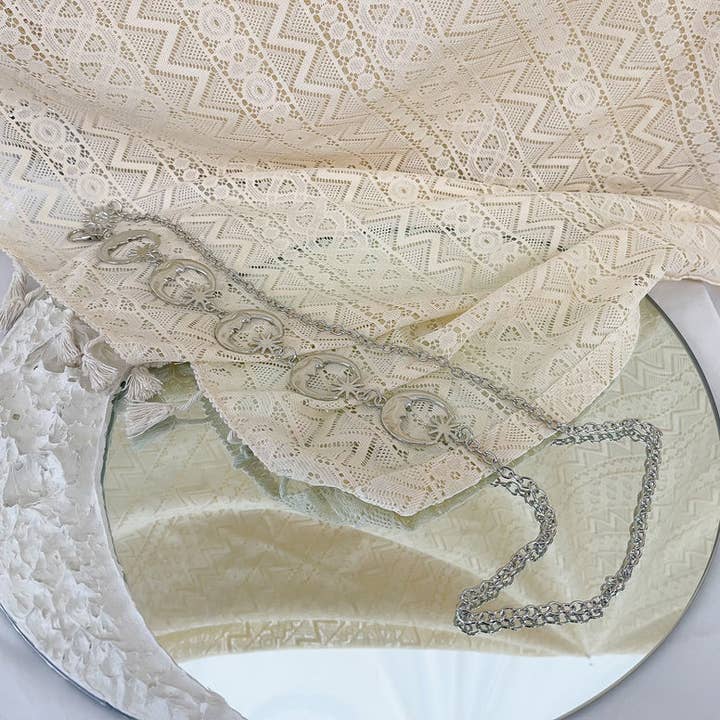 Karma Nepal Crafts - Wholesale Belt - Women's - Whimsical Wicca Boho Moon Waist Chain Belt 3