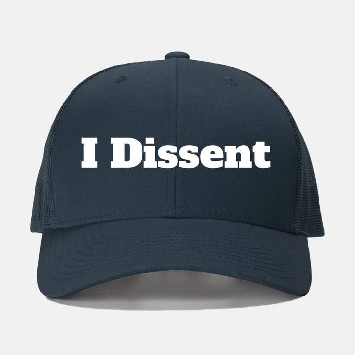 Retro Trucker I Dissent Embroidered Hats for wholesale by Jennifer Vallez