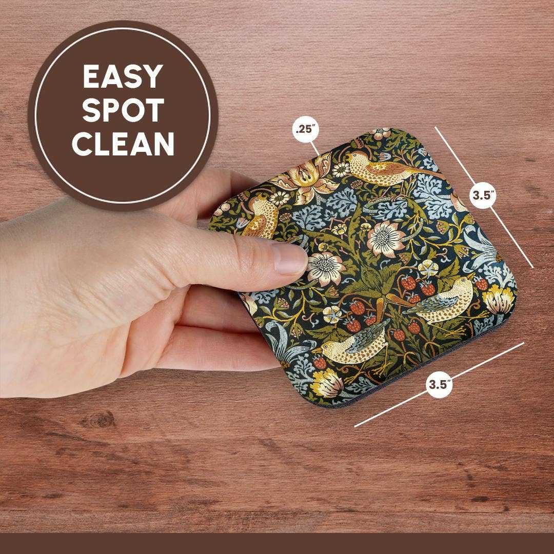 3dRose - Wholesale Coasters - 3dRose, William Morris Strawberry Thief Pattern, Coaster13
