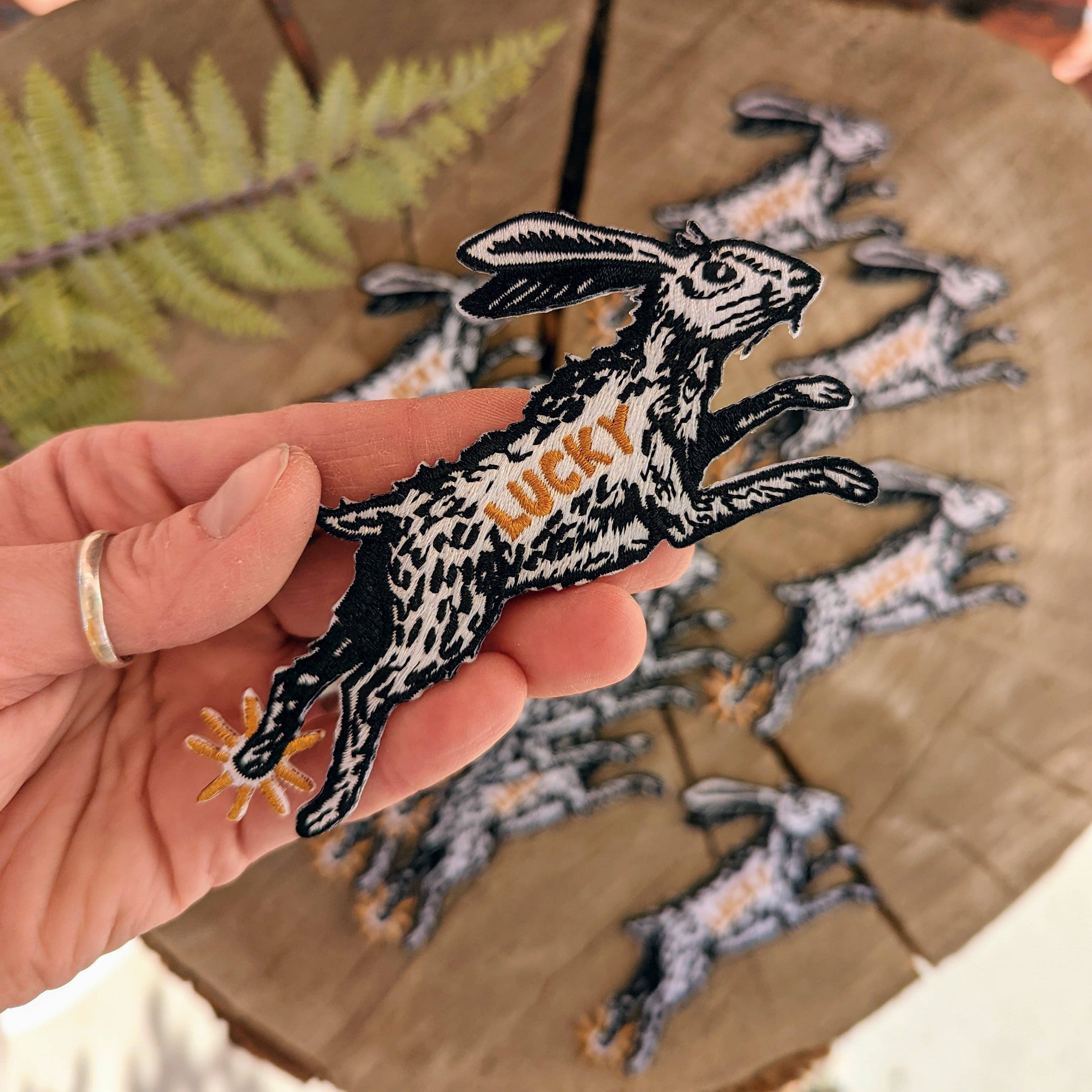 ilikesara | art + goods - Wholesale Patch - iron-on patch | lucky rabbit's foot - 4.3" x 2.8"1