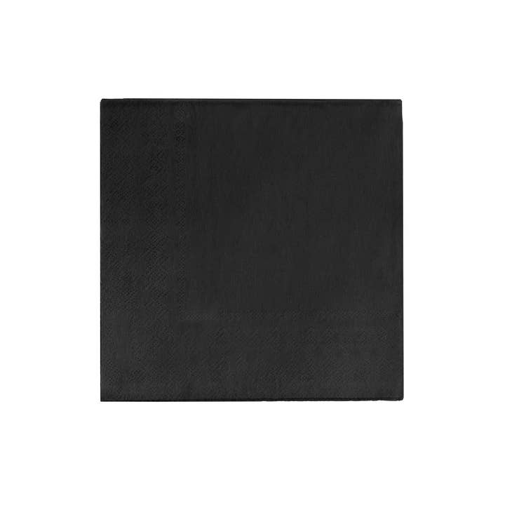 Black Paper Beverage Napkins - 50 Ct. for wholesale on Faire