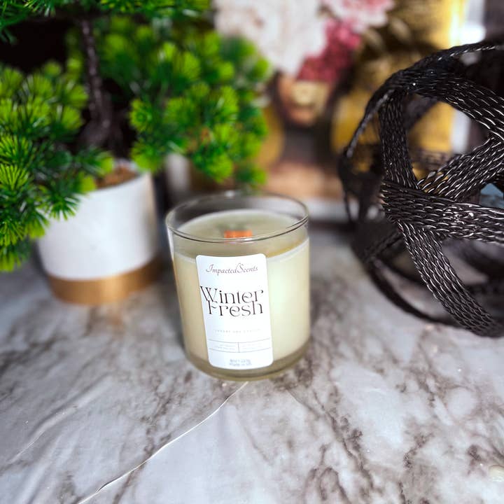 ImpactedScents - Wholesale Jar/Filled Candle - Winter Fresh Amber Candle1