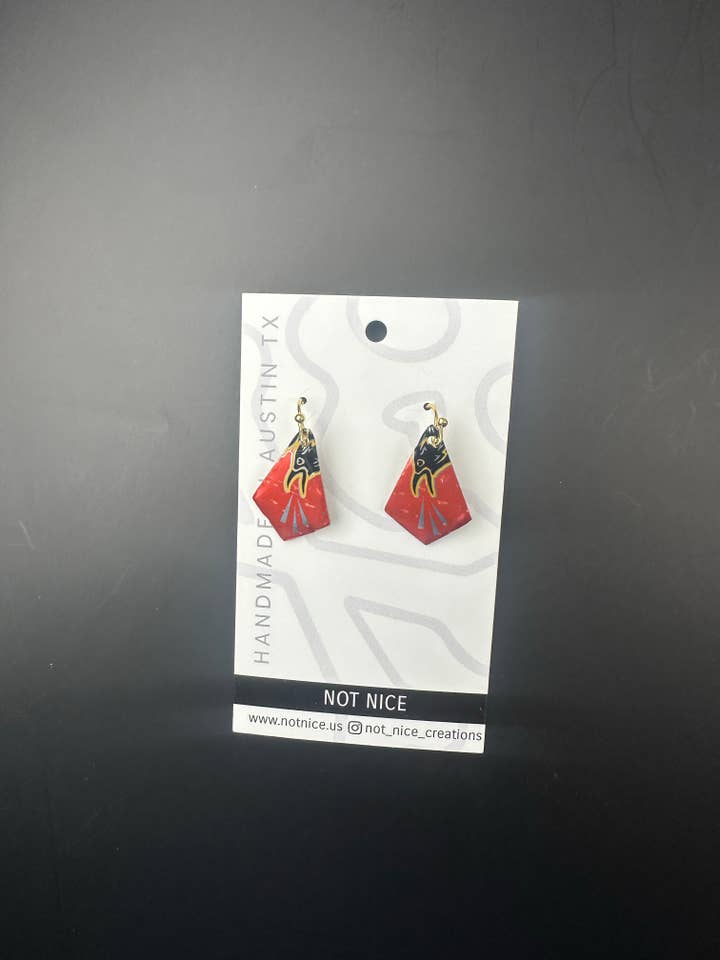 Mixed Set of 12 Upcycled Craft Beverage Can Dangle Earrings for wholesale by Not Nice