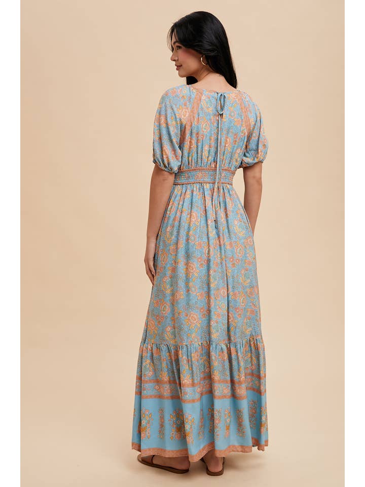 In Loom - Wholesale Dress - Women's - BORDER PRINT MAXI DRESS2