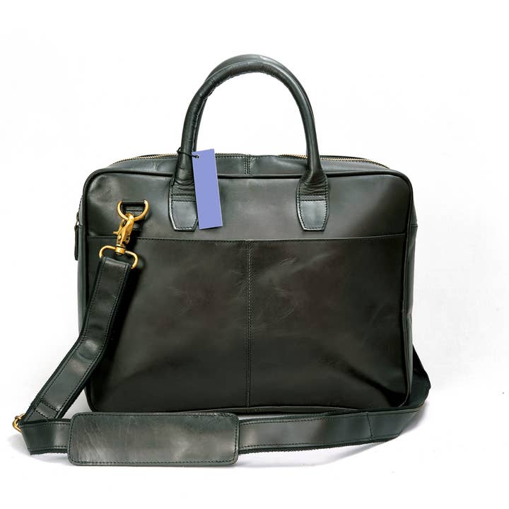 Sac de voyage à bandoulière pour ordinateur portable en cuir de buffle pleine fleur pour la vente par urbanhide