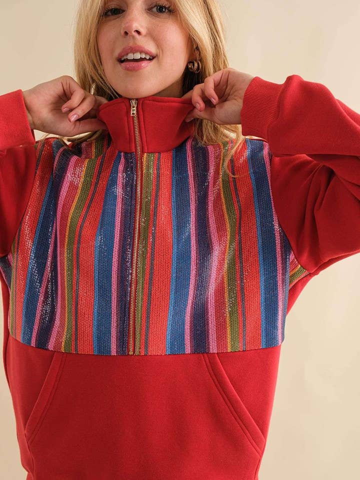 Sequin Oversize Sweater for wholesale by Main Strip
