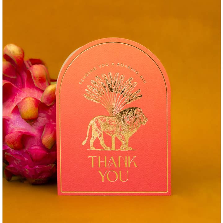 Roaring Big Thank You Card | Lion for wholesale by Jungle Club