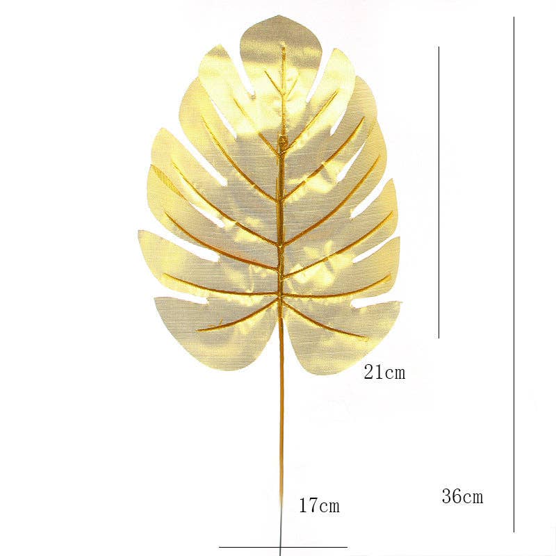 Your Party Box - Vente Décalcomanie – décorations de fête - Feuilles dorées - Ensemble de 114