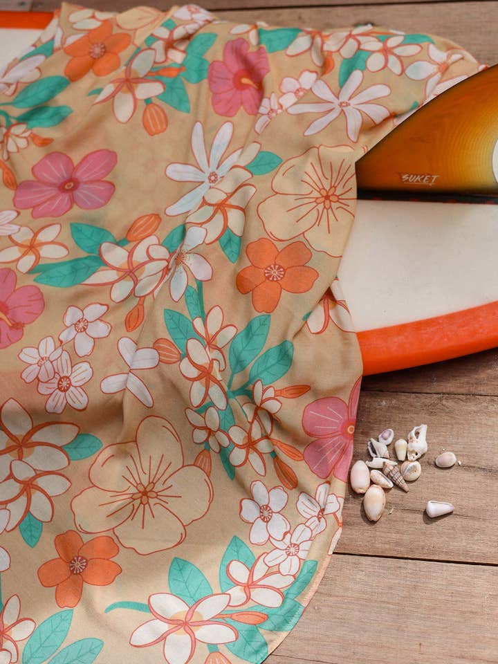 Tag Aloha Co. - Wholesale Swim Cover Up - Women's - Kailua Blooms Pareo4