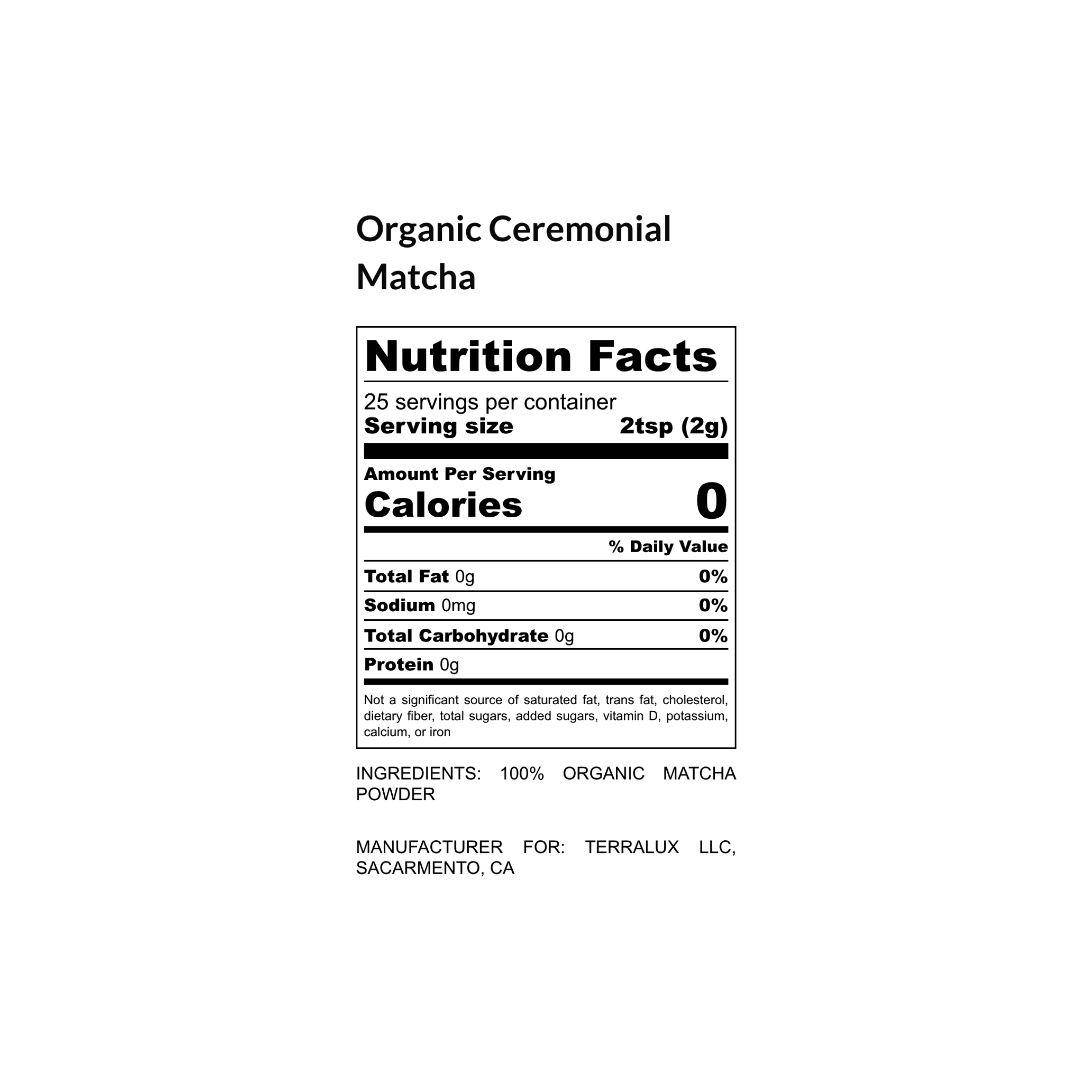 Terralux LLC - Wholesale Gezondheid/Detox thee - Biologische matcha van ceremoniële kwaliteit3