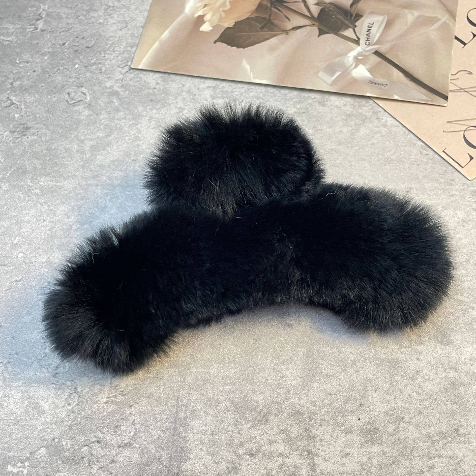 ACCITY - Wholesale Hair Clip - Women's - Rex Rabbit Fur Claws - Elegant Mixed Color Clips_CWASC15915