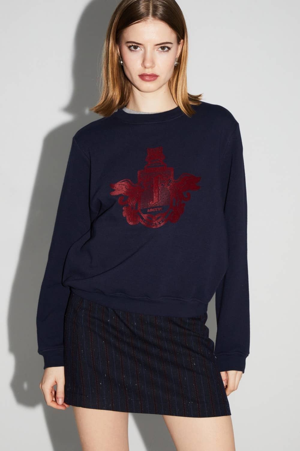 IMPREVU - Wholesale Sweatshirt - Women's - Eddie Blason Bordeaux Sweatshirt made in Portugal