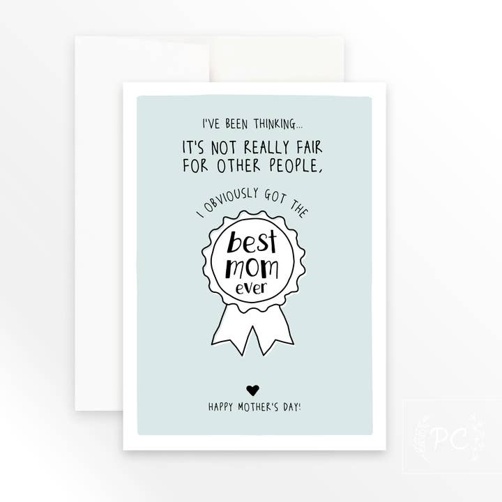 la mejor mamá del mundo | tarjeta de felicitación para venta al por mayor de Prairie Chick Prints