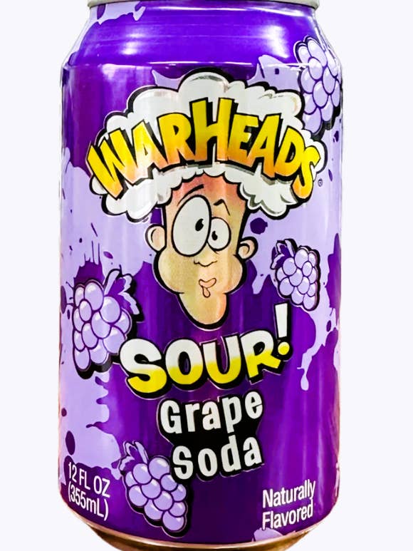 Warheads Sour Soda Uva 355 ml X 12 Unidades por atacado de iSweet.ca