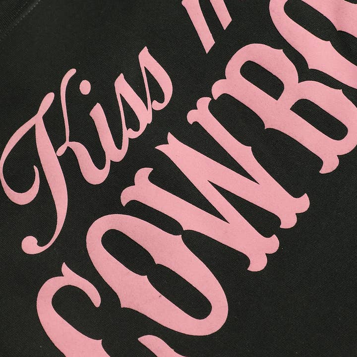 Fashion City - Wholesale Graphic Sweatshirt - Women's - KISS ME COWBOY Heavyweight Crewneck Sweatshirt5