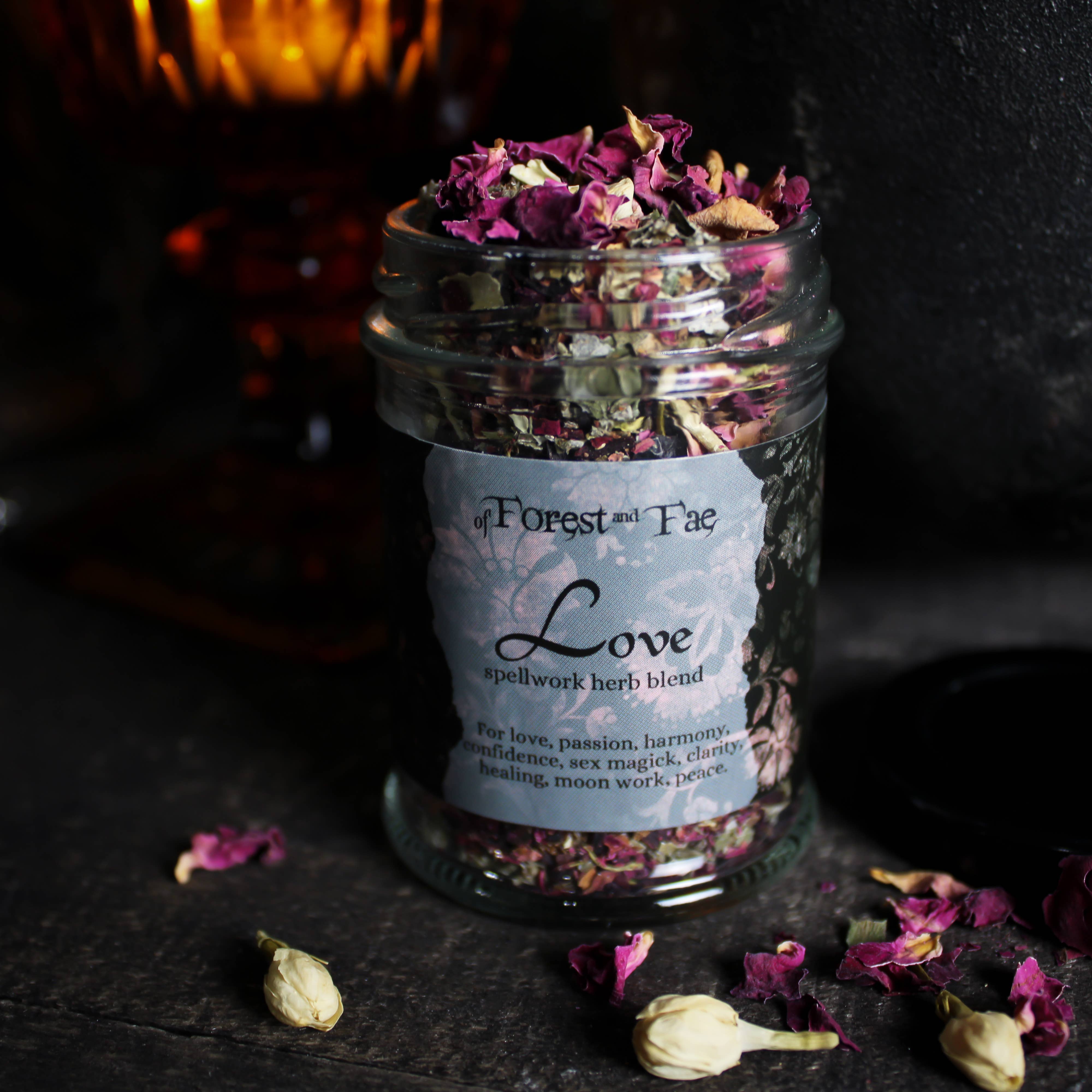 of Forest and Fae - Wholesale Meditation Supplies - Love Spellwork Herb Blend • Ritual Herbs for manifestation6